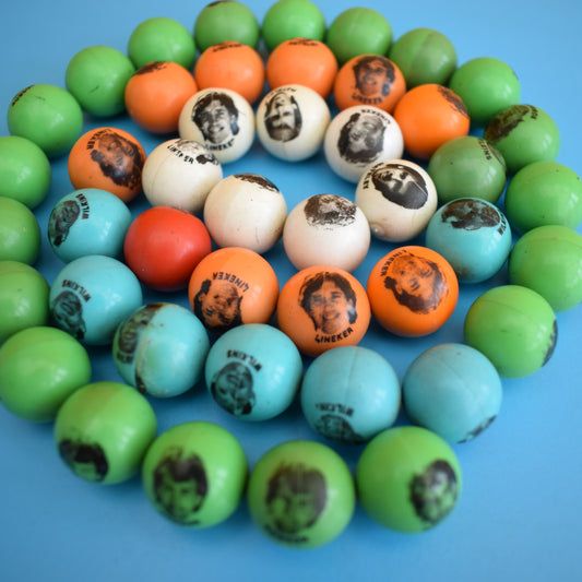 Vintage 1970s Magnetic Marbles - Footballers by Pineapple Retro