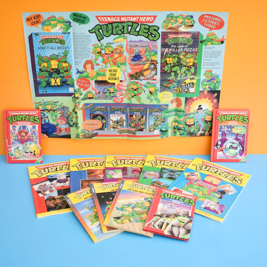 Vintage 1990s Teenage Mutant Turtle Books by Pineapple Retro