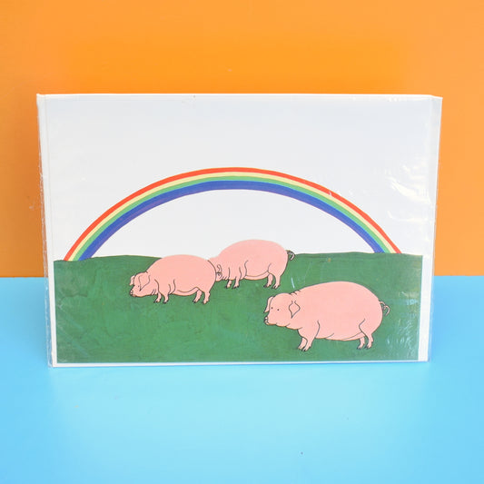Vintage 1970s Greeting Card - Napoleon And Friends - Rainbow