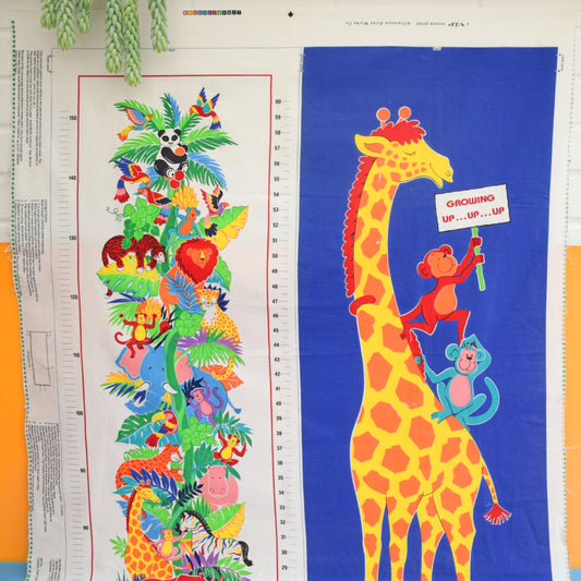 Vintage 1970s Fabric Height Chart Kit
