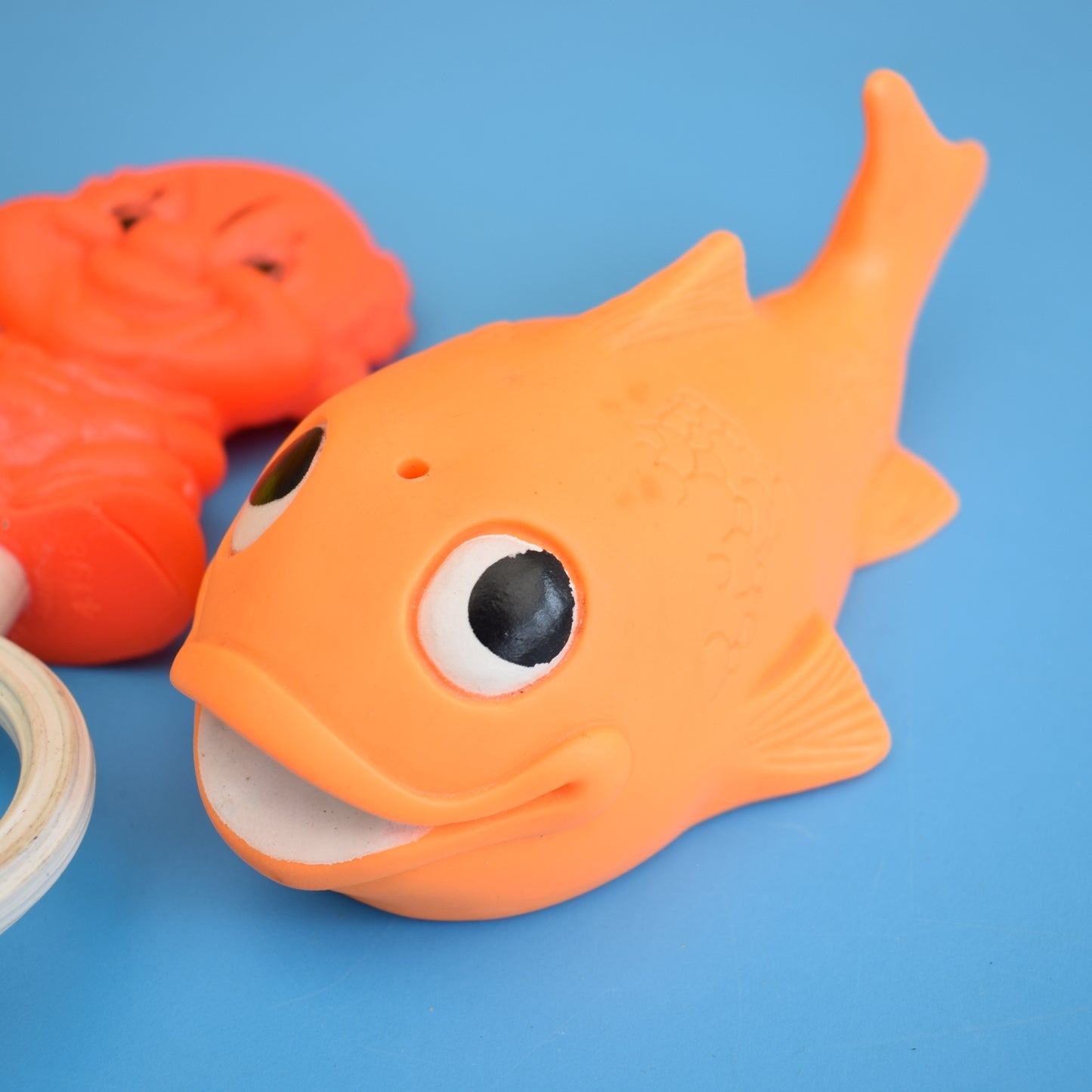 Vintage 1970s Various Plastic Toys - Fish/ Frog / Clown by Pineapple Retro