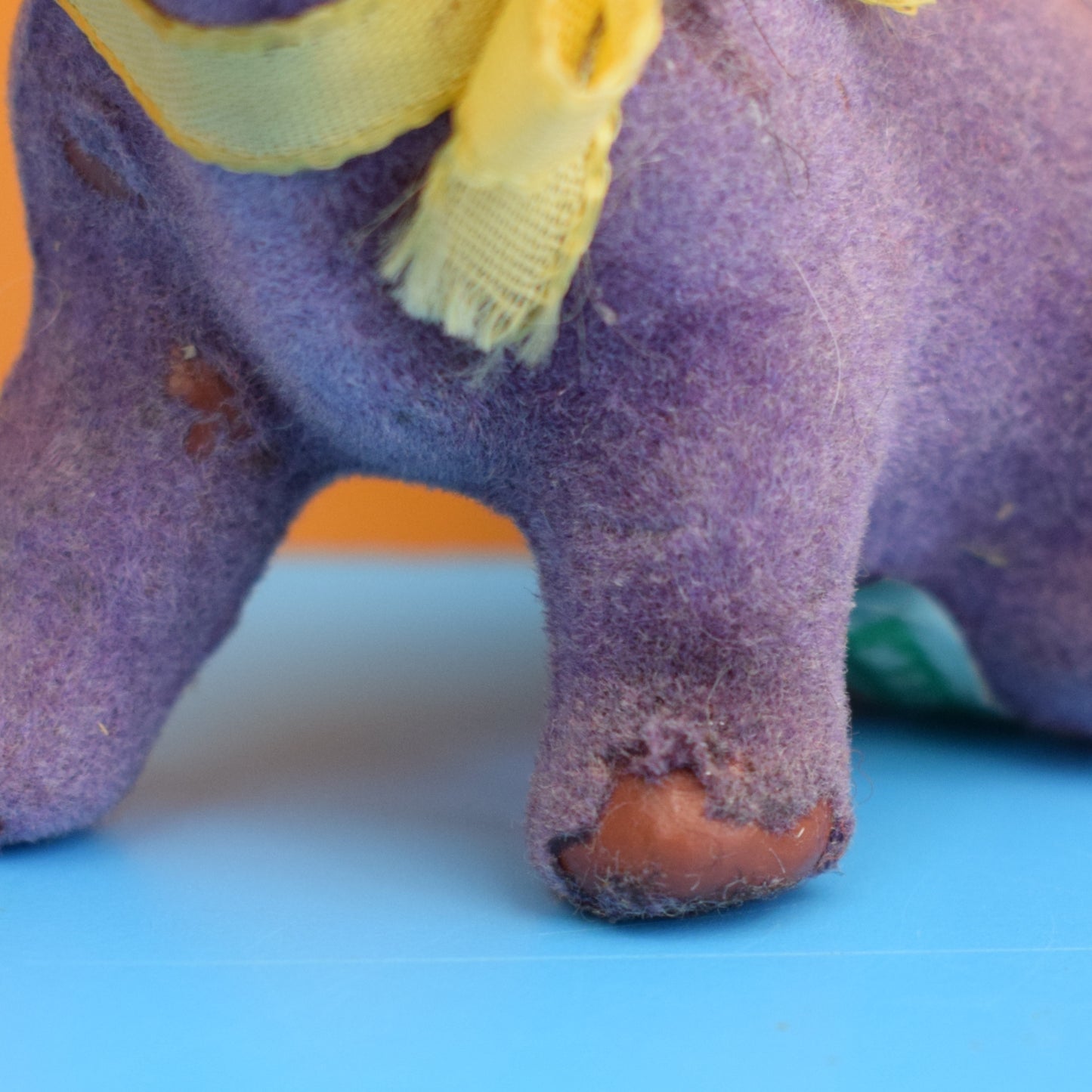 Vintage 1970s Kitsch Flocked / Rubber Cow / Bull by Pineapple Retro