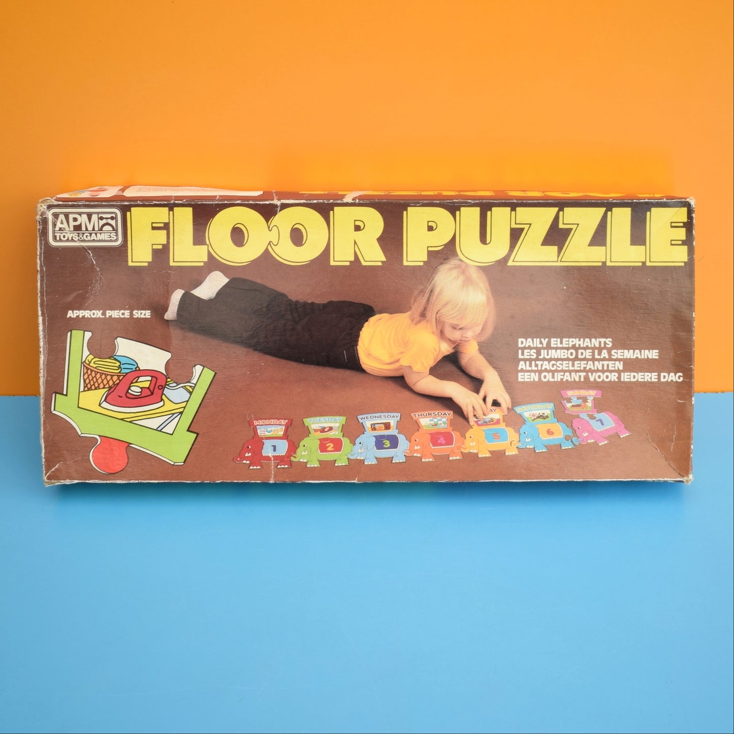 Vintage 1970s Elephant Floor Puzzle Game