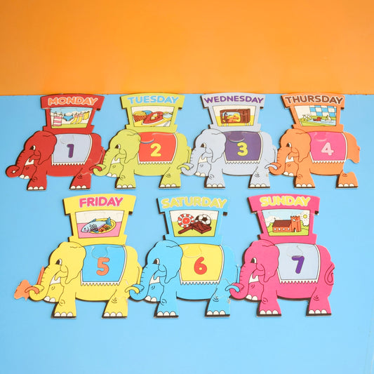 Vintage 1970s Elephant Floor Puzzle Game by Pineapple Retro