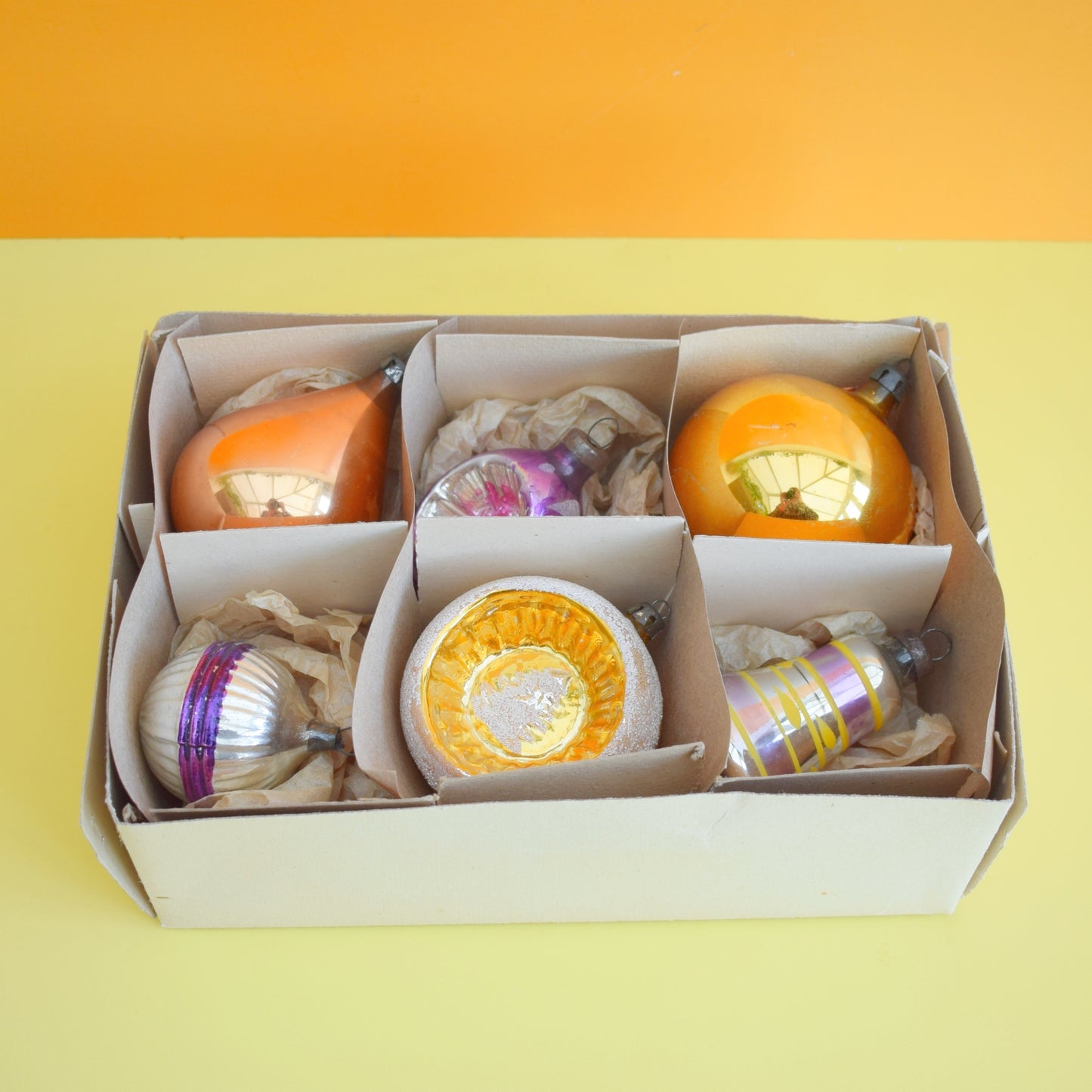 Vintage 1960s Glass Christmas Baubles - Mixed