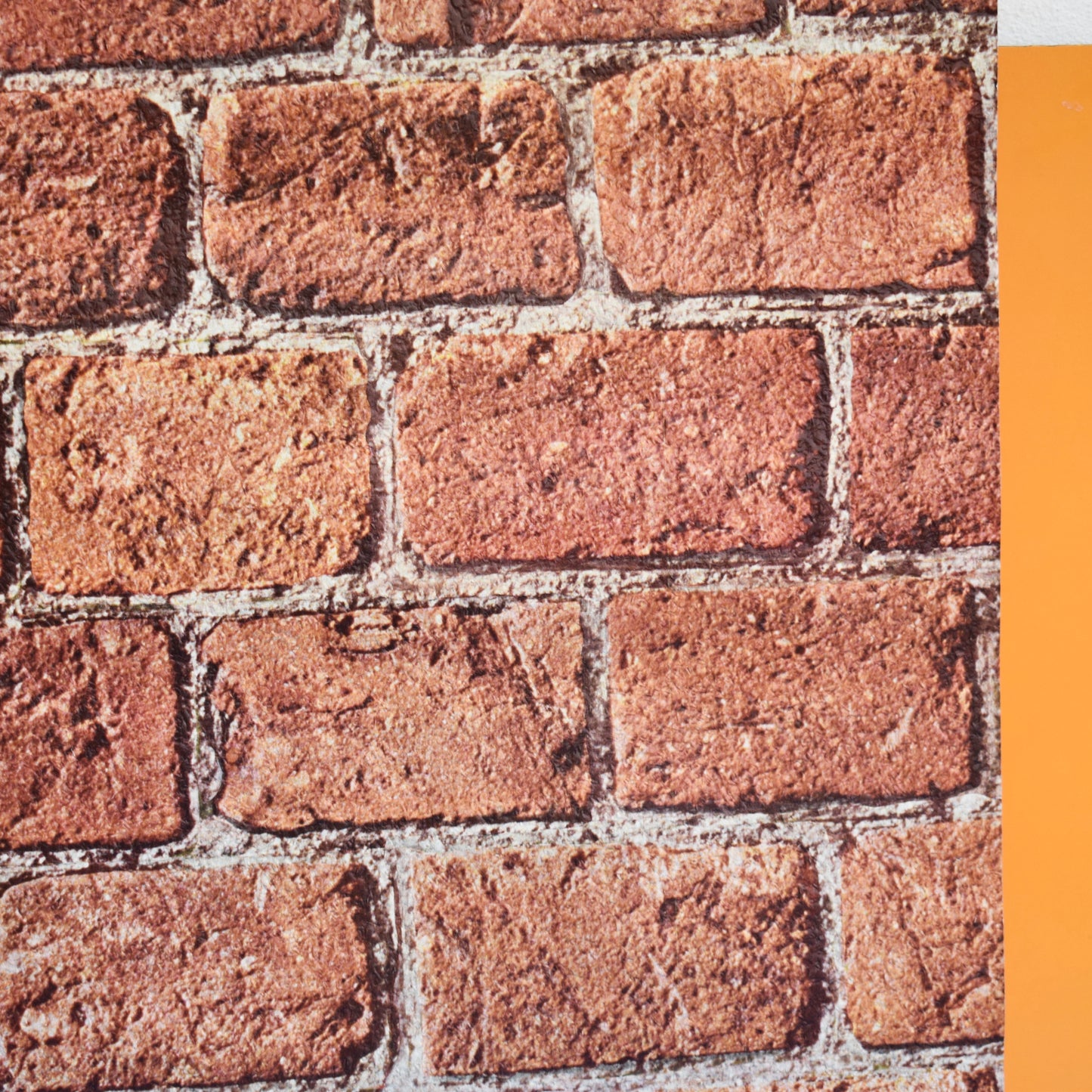 Vintage 1960s Brick / Wood Effect Wallpaper