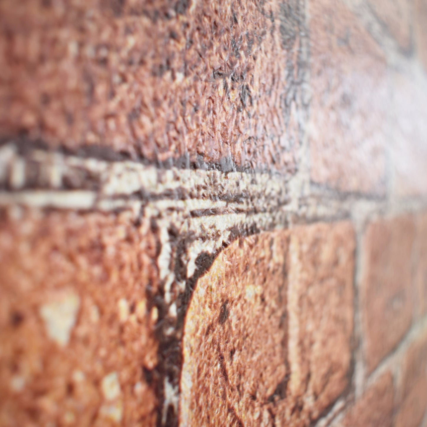 Vintage 1960s Brick / Wood Effect Wallpaper