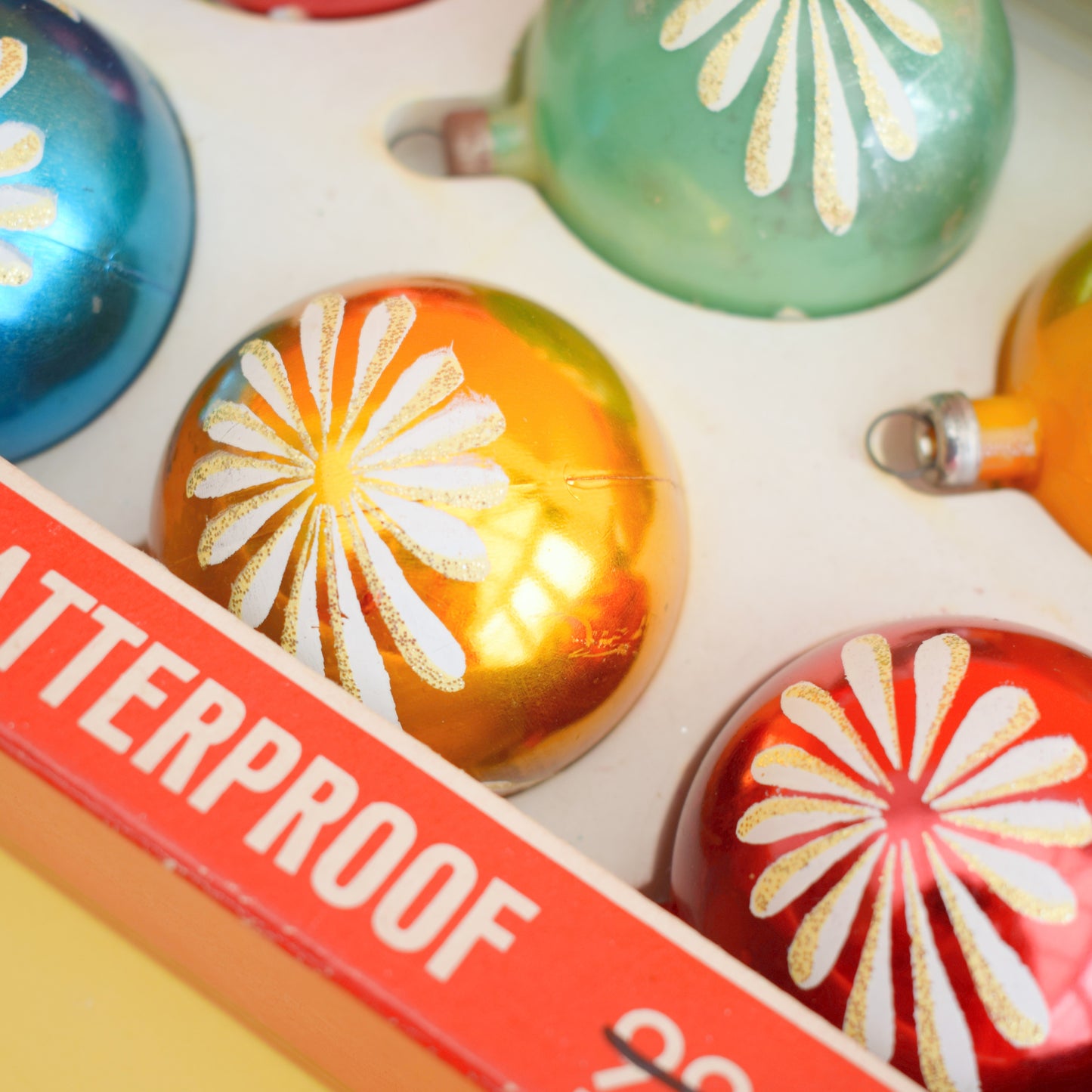 Vintage 1970s Christmas Baubles - Shatterproof 6
