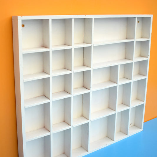 Vintage 1970s Wooden Display Unit - Miniature Collections - White by Pineapple Retro