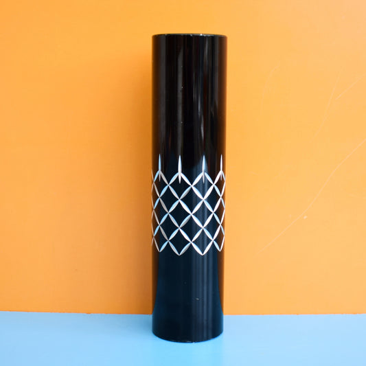 Vintage 1970s Anodised Aluminium Vase - Conrah - Black by Vintage
