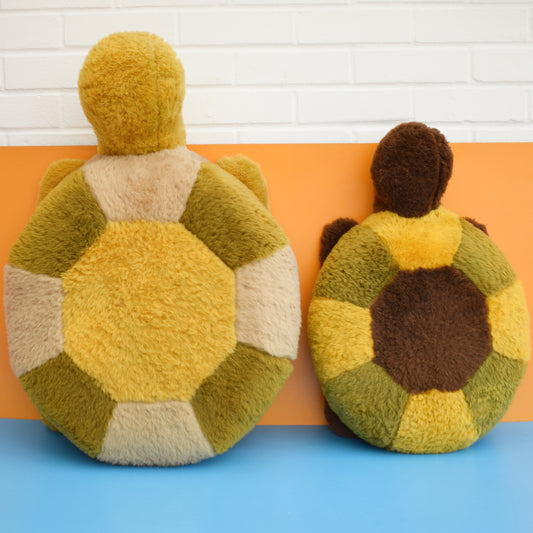 Vintage 1970s Large Fluffy Tortoise Footstools by Pineapple Retro