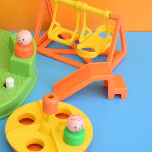Vintage 1980s Fisher Price Playground & Figures