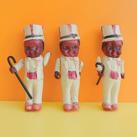 Vintage 1950s Celluloid Figures/ Show Dancers by Vintage