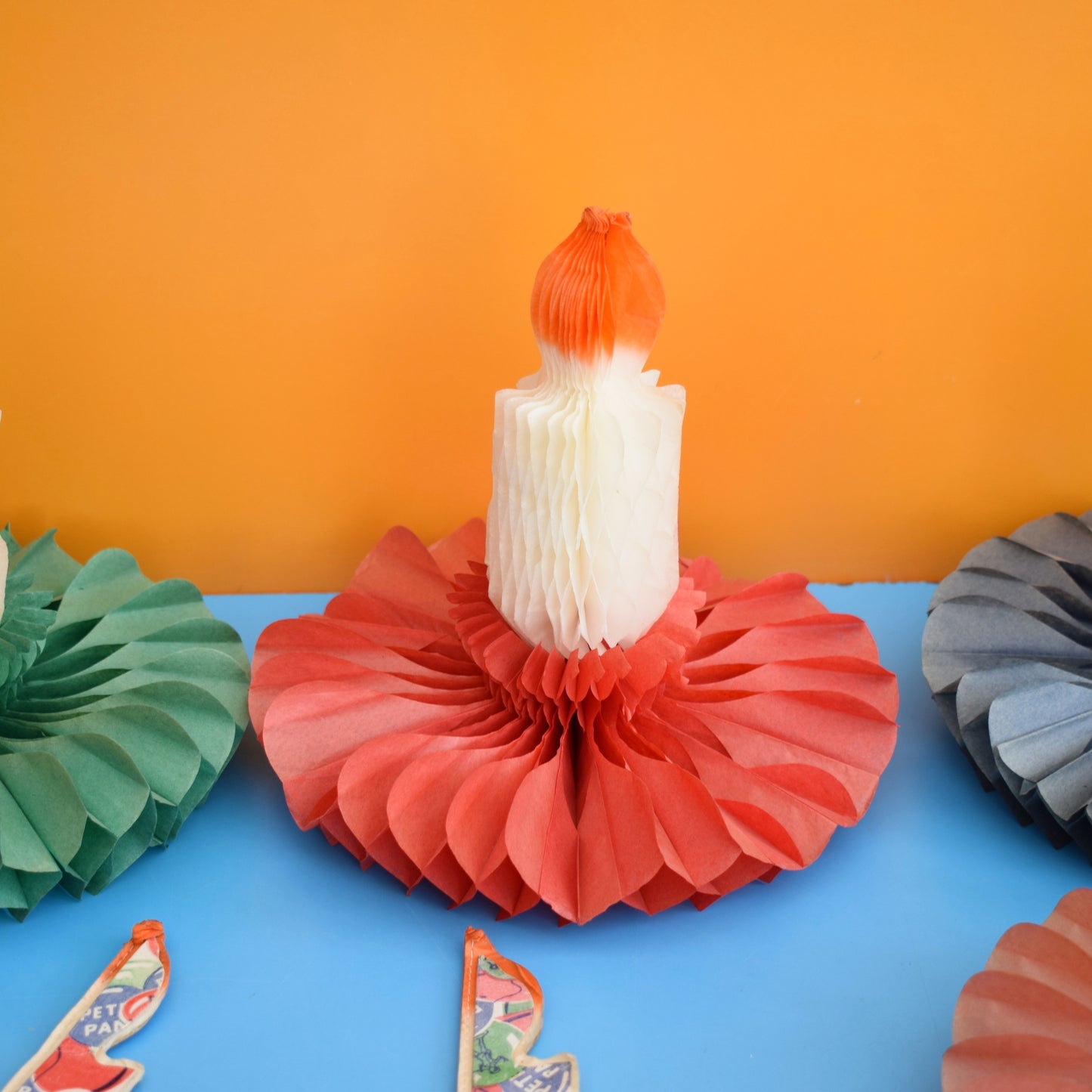 Vintage 1950s Honeycomb Paper - Candles