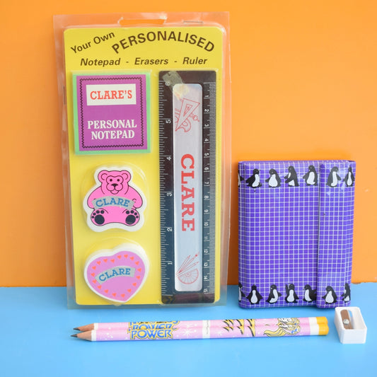 Vintage 1980s Clare Stationary Set by Pineapple Retro