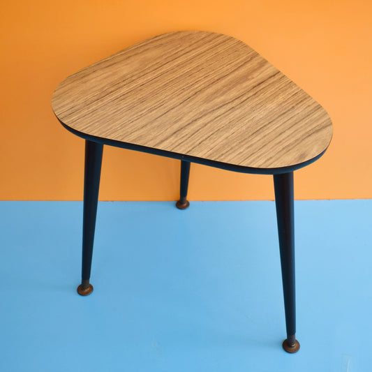 Vintage 1960s Formica Side Table - Wood