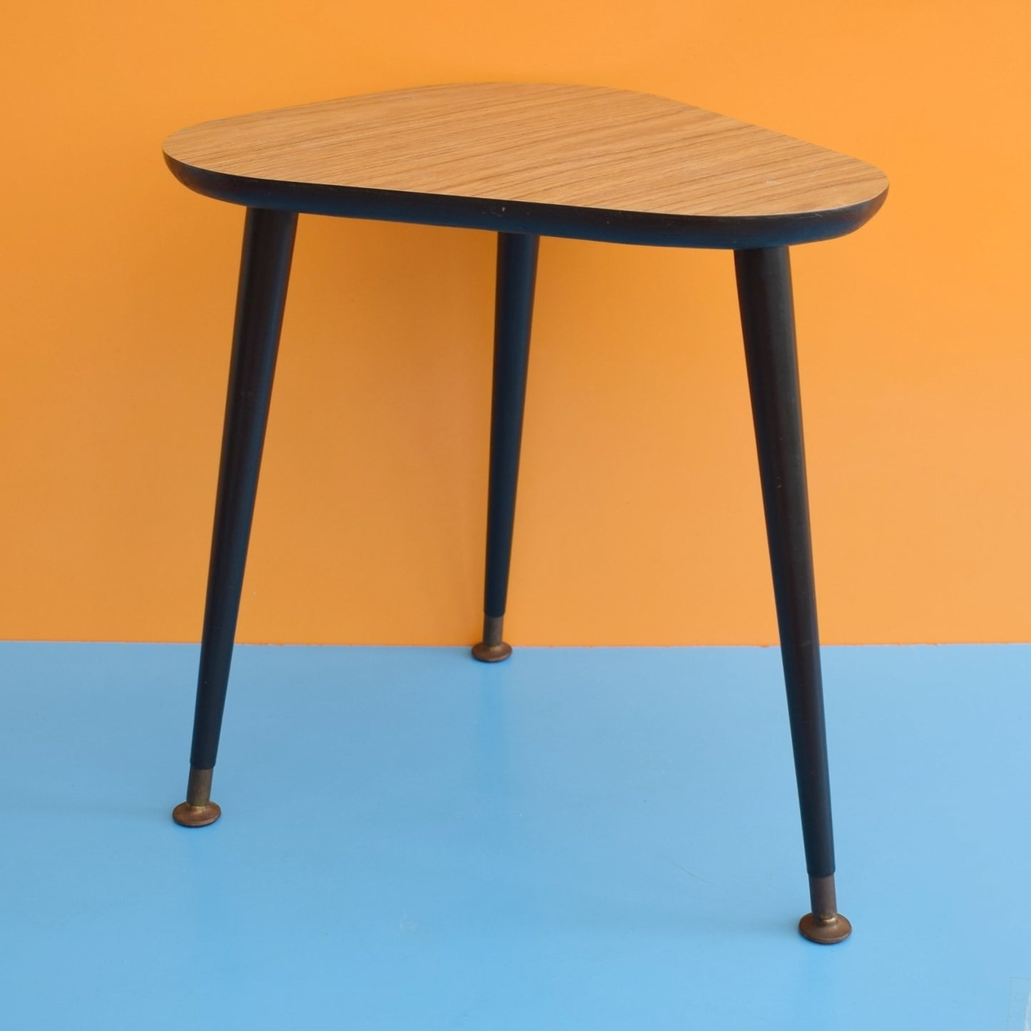 Vintage 1960s Formica Side Table - Wood
