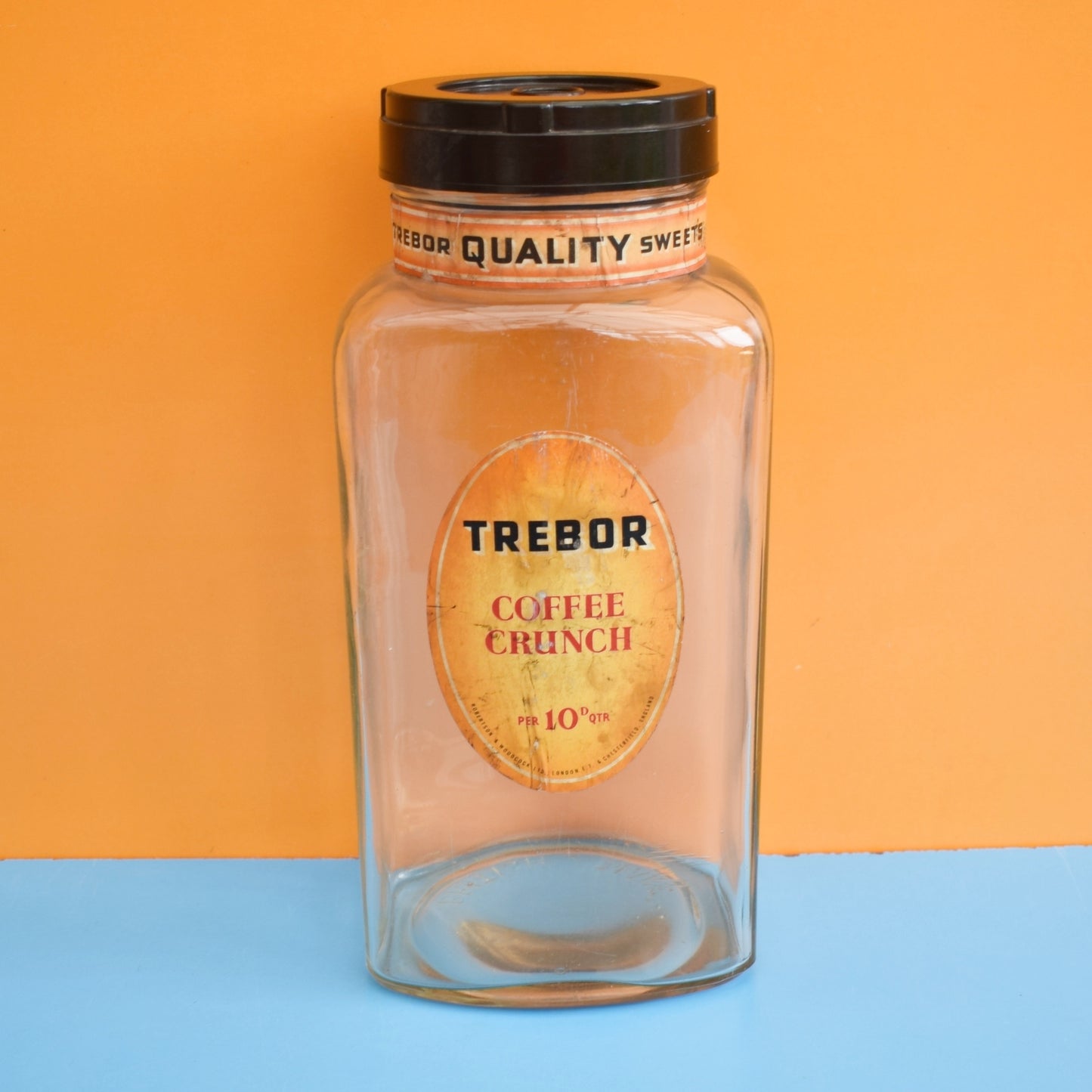 Vintage 1960s Glass Sweet Shop Jar - Trebor