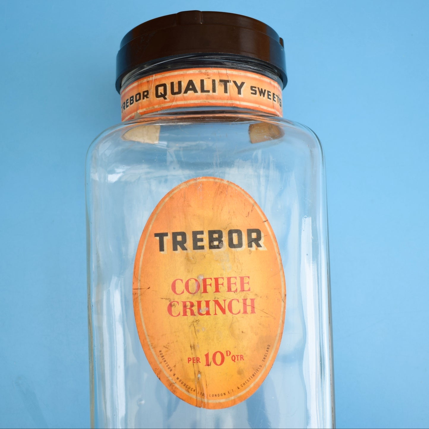 Vintage 1960s Glass Sweet Shop Jar - Trebor