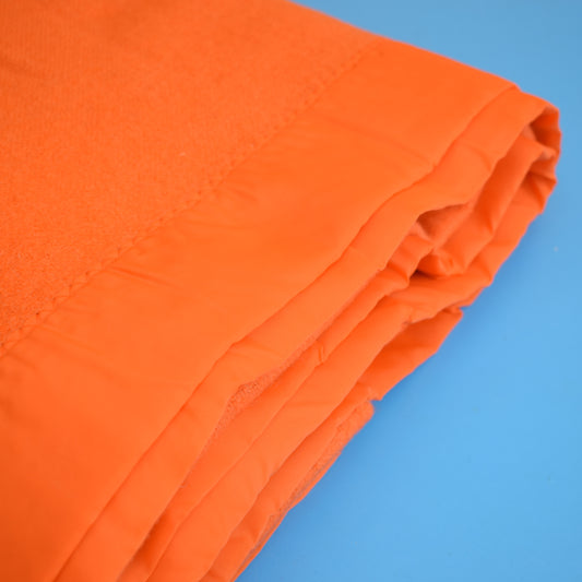 Vintage 1960s Blanket - Orange Wool
