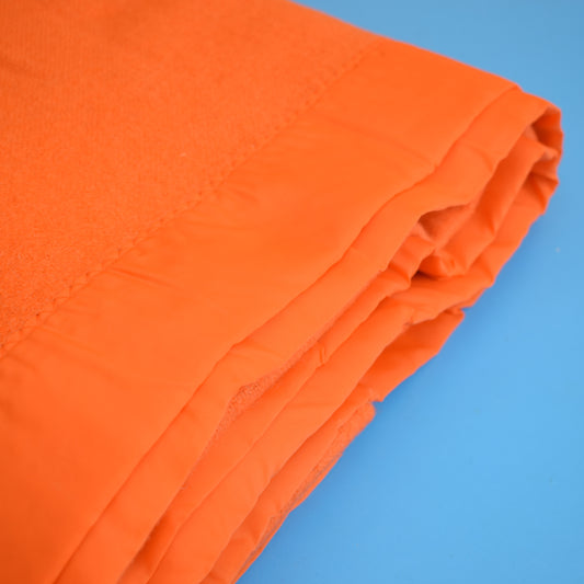 Vintage 1960s Blanket - Orange Wool by Vintage