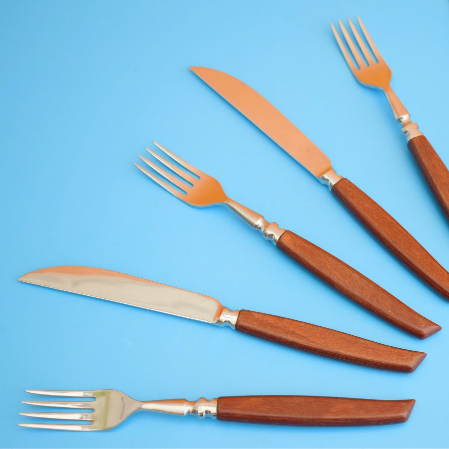 Vintage 1960s Teak Ashberry Steak Set by Vintage