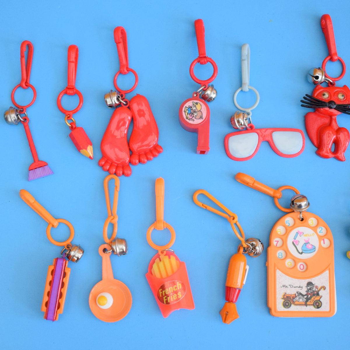 Vintage 1980s American Charm Keyring - Choice Of Designs by Pineapple Retro