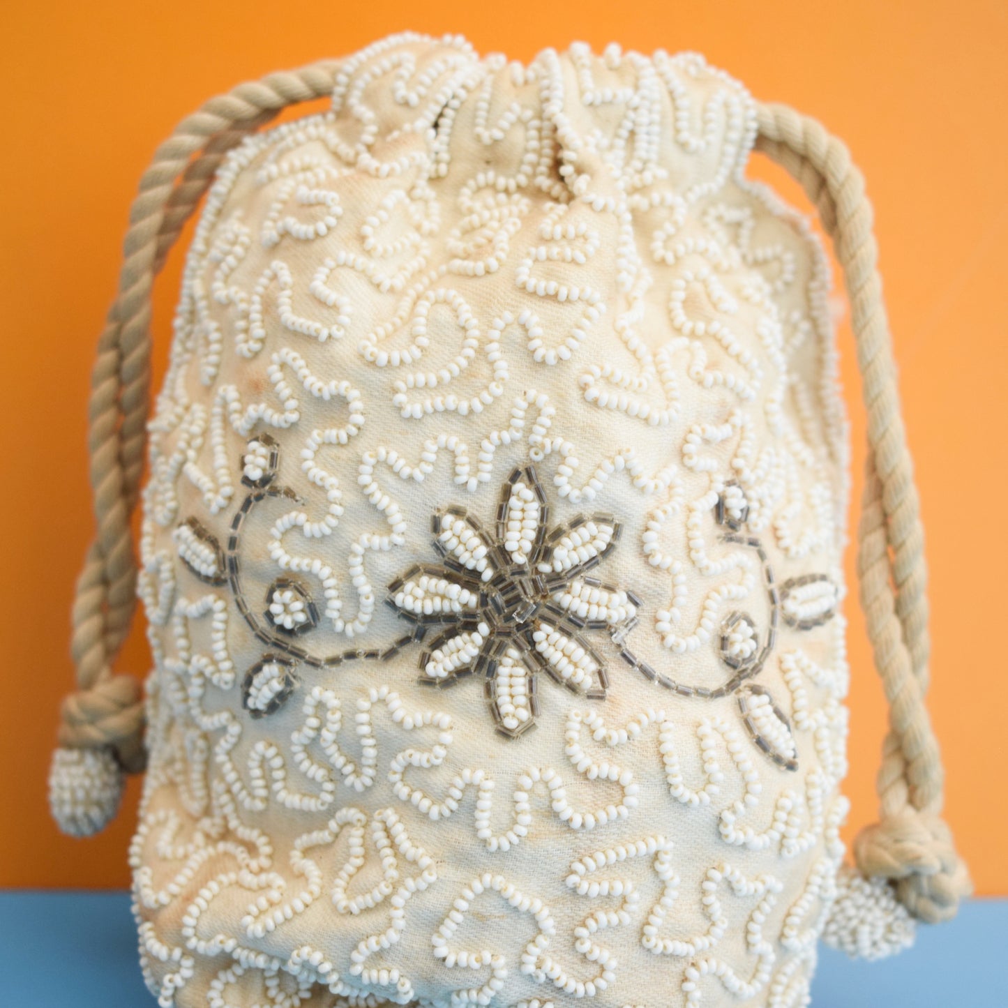 Vintage 1950s Beaded Evening Handbag / Pouch