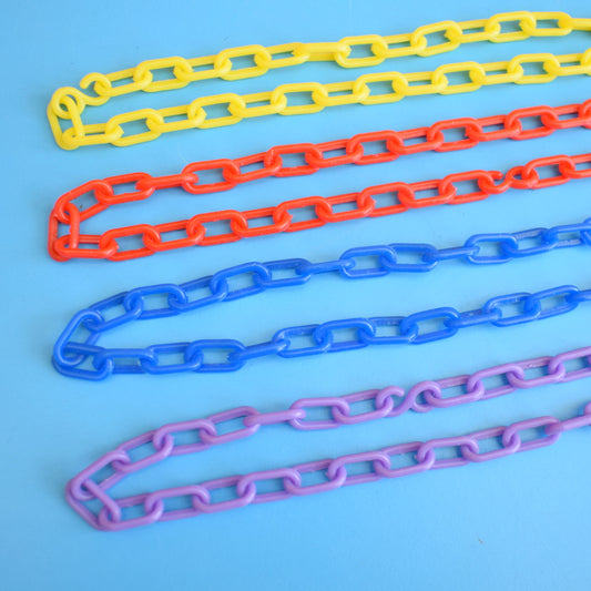 Vintage 1980s American Charm Keyring Plastic Chains by Pineapple Retro