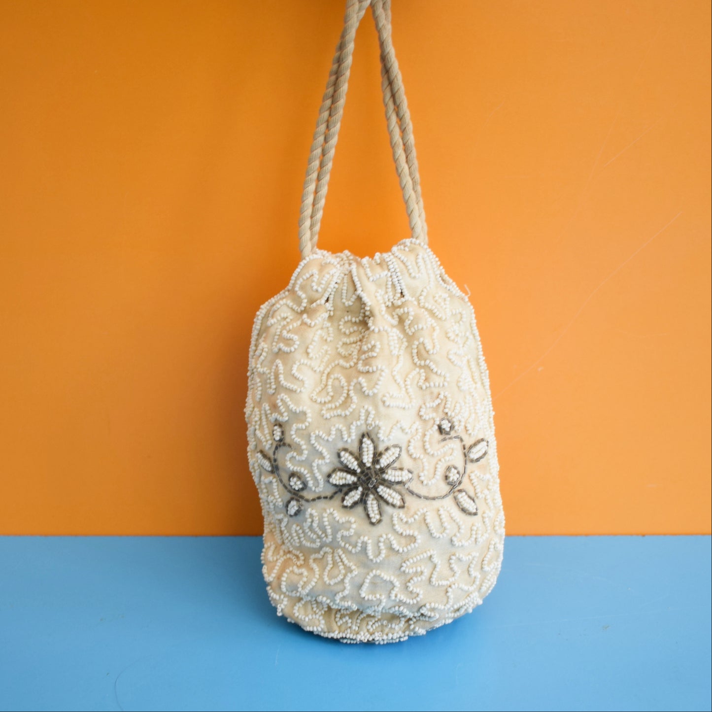 Vintage 1950s Beaded Evening Handbag / Pouch