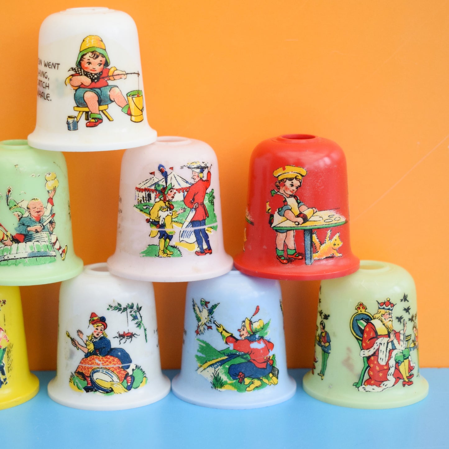 Vintage 1960s Pifco String Light Covers - Nursery Rhymes .