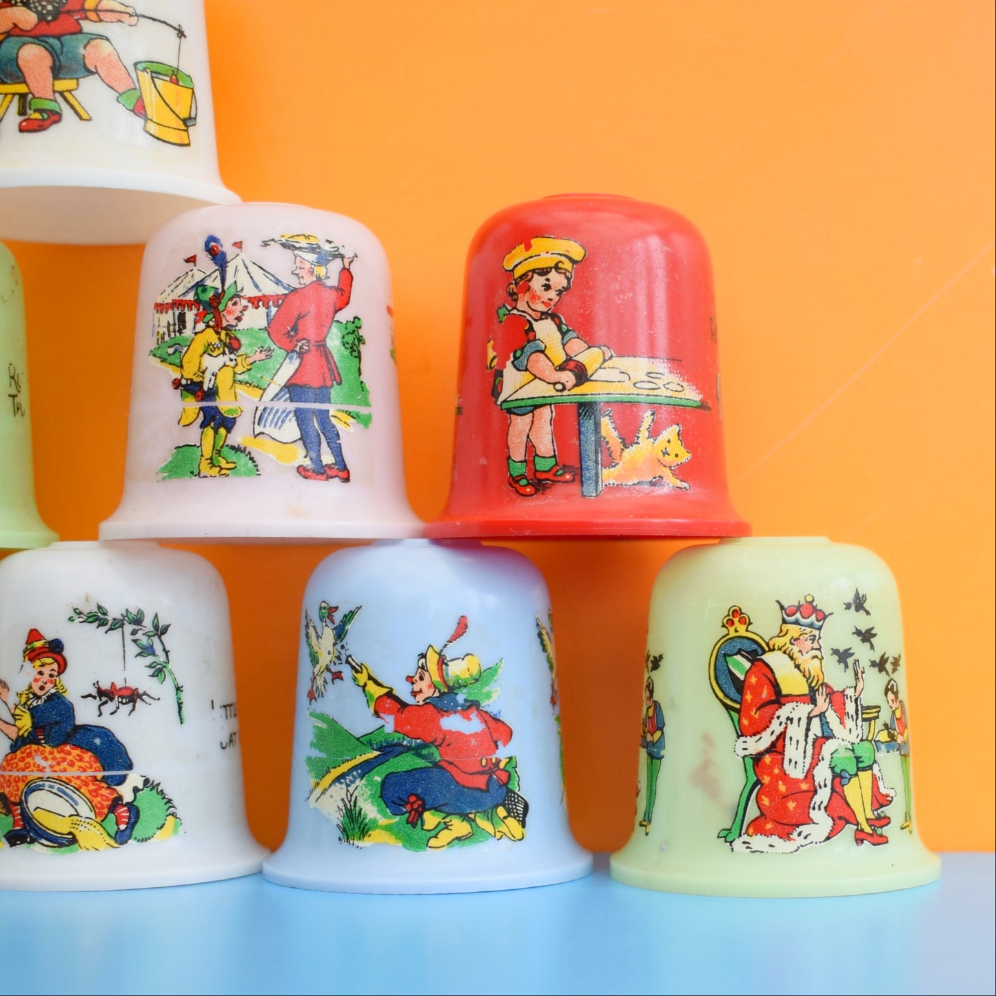 Vintage 1960s Pifco String Light Covers - Nursery Rhymes .