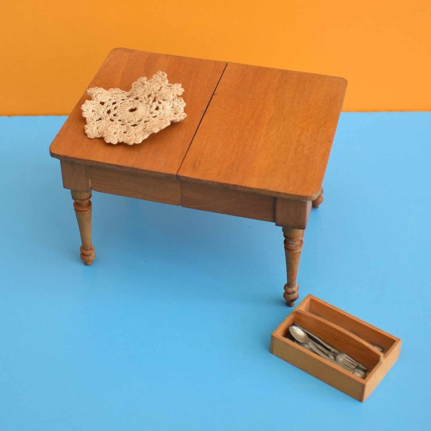 Vintage 1950s Wooden Dolls House Furniture Set . by Pineapple Retro