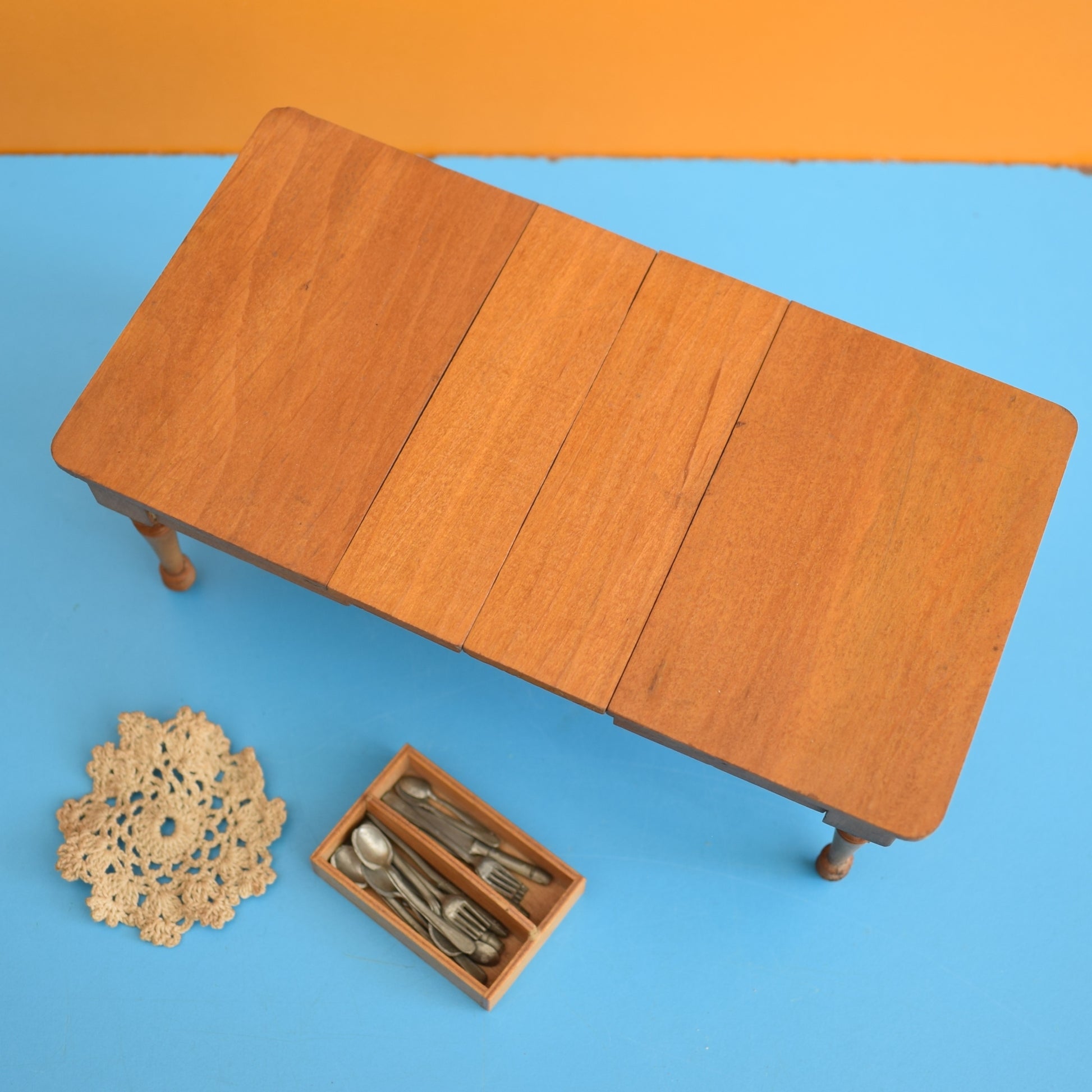 Vintage 1950s Wooden Dolls House Furniture Set . by Pineapple Retro
