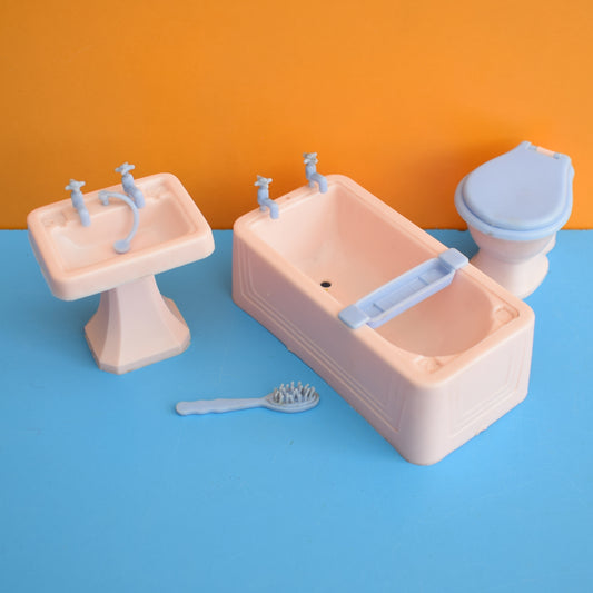 Vintage 1960s Dolls House Furniture - Bathroom by Pineapple Retro