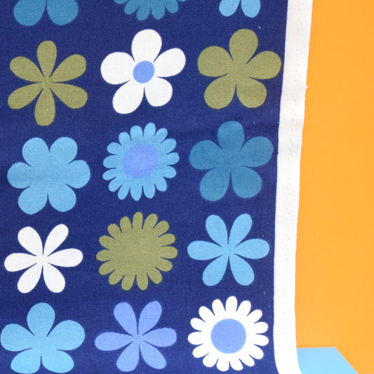 Vintage 1960s Fabric - Genia Sapper Heidi - Flower Power - Blue by Pineapple Retro