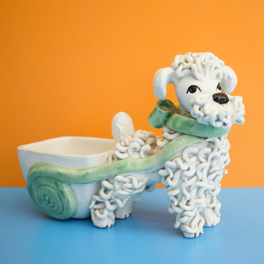 Vintage 1950s Italian Spaghetti Poodle Planter by Vintage