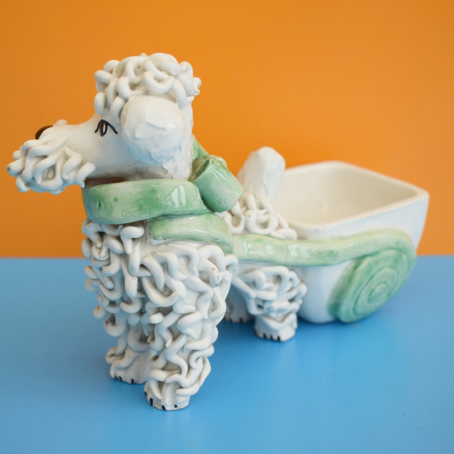 Vintage 1950s Italian Spaghetti Poodle Planter by Vintage
