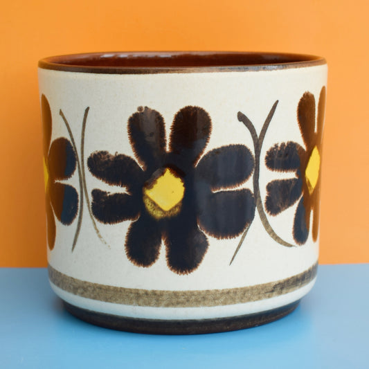 Vintage 1960s Ceramic Plant Pot - Flower Power by Pineapple Retro