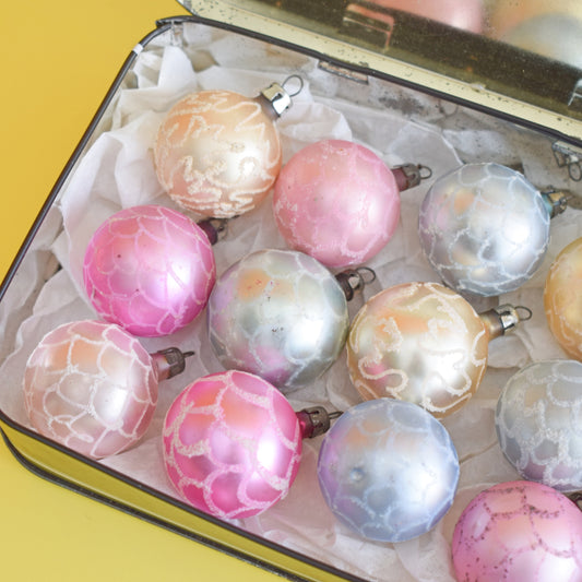 Vintage 1960s Glass Christmas Baubles- Mermaid by Pineapple Retro