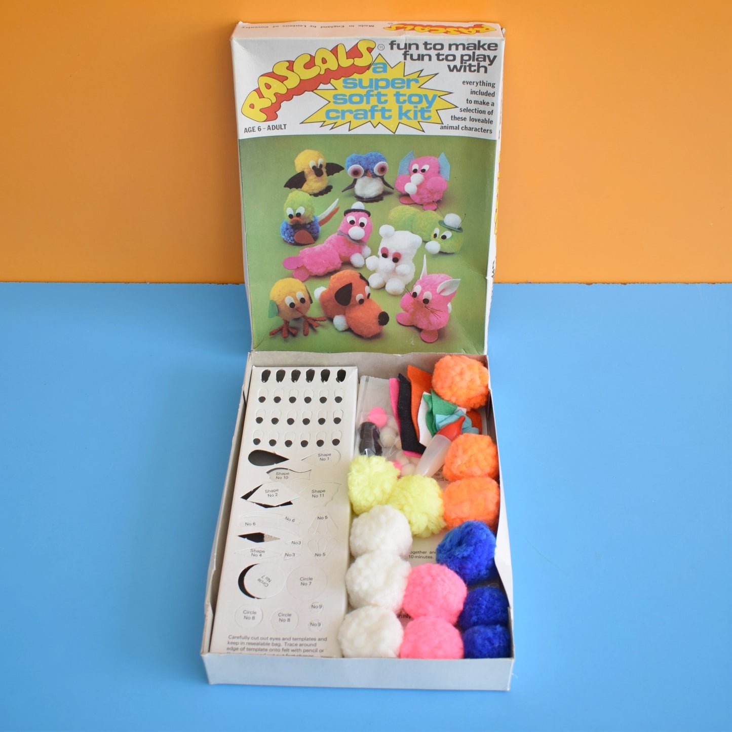 Vintage 1970s Rascals Pom Pom Craft Kit by Pineapple Retro