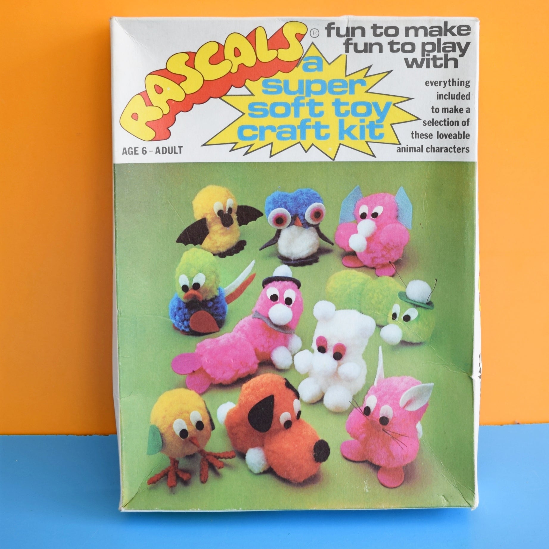 Vintage 1970s Rascals Pom Pom Craft Kit by Pineapple Retro