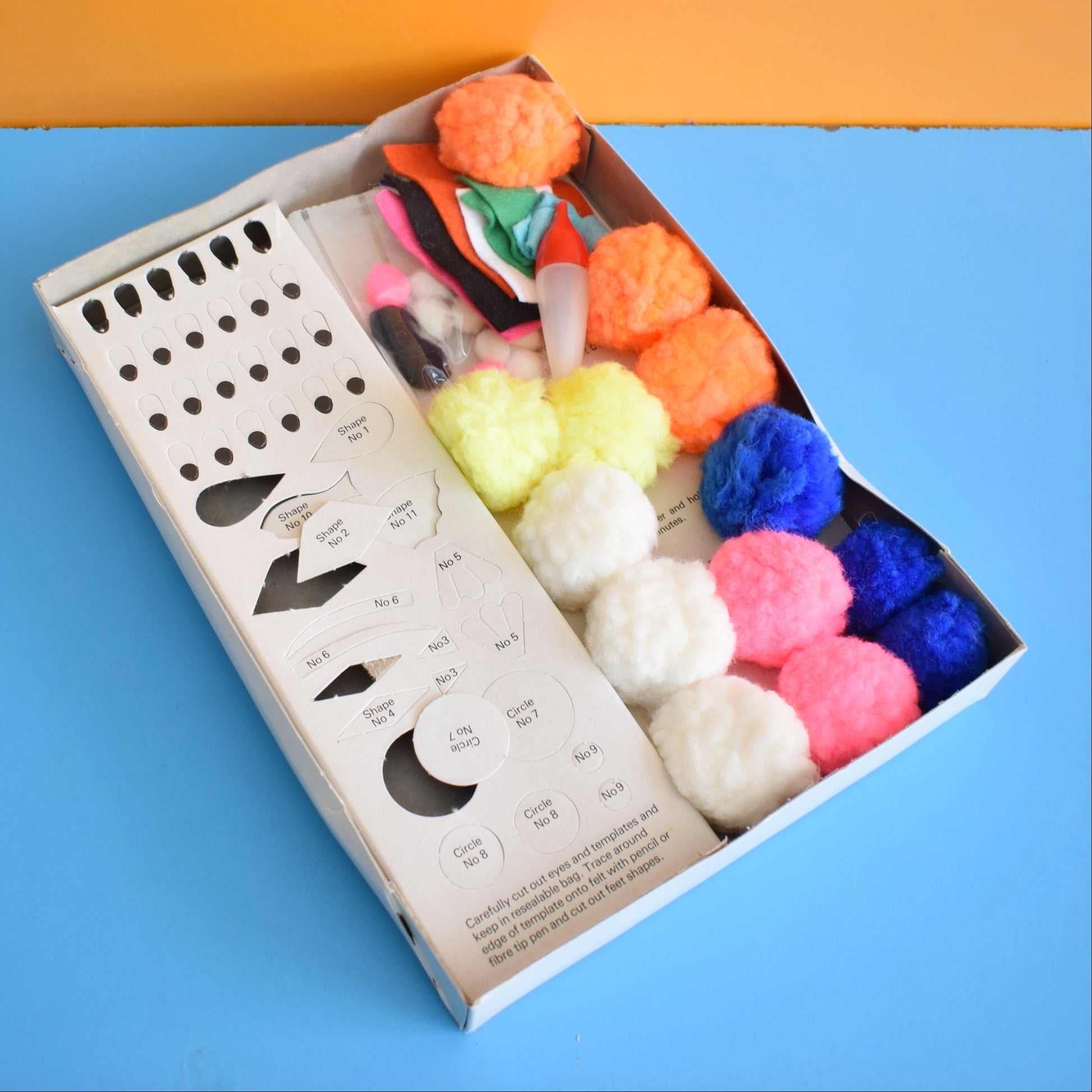 Vintage 1970s Rascals Pom Pom Craft Kit by Pineapple Retro