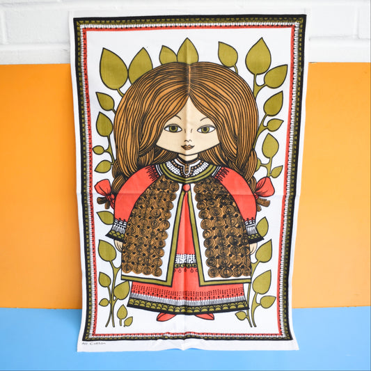 Vintage 1970s Cotton Tea Towel - Heinz Girl by Pineapple Retro