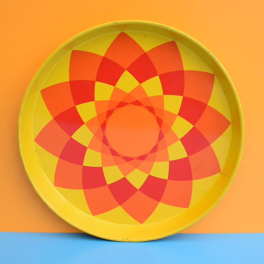 Vintage 1960s Tray - Worcester Ware - Geometric- Orange by Vintage
