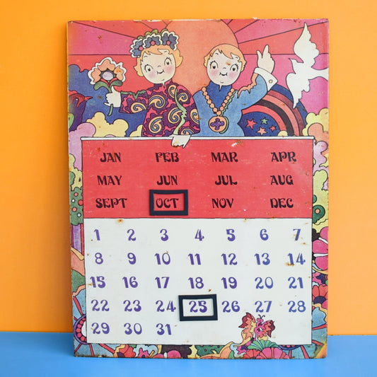 Vintage 1970s Magnetic Calendar - John Alcorn by Vintage