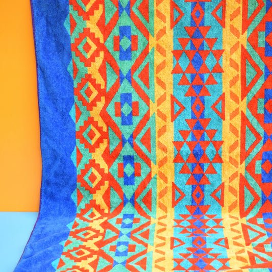 Vintage 1980s Beach Holiday Towel - Bright by Pineapple Retro