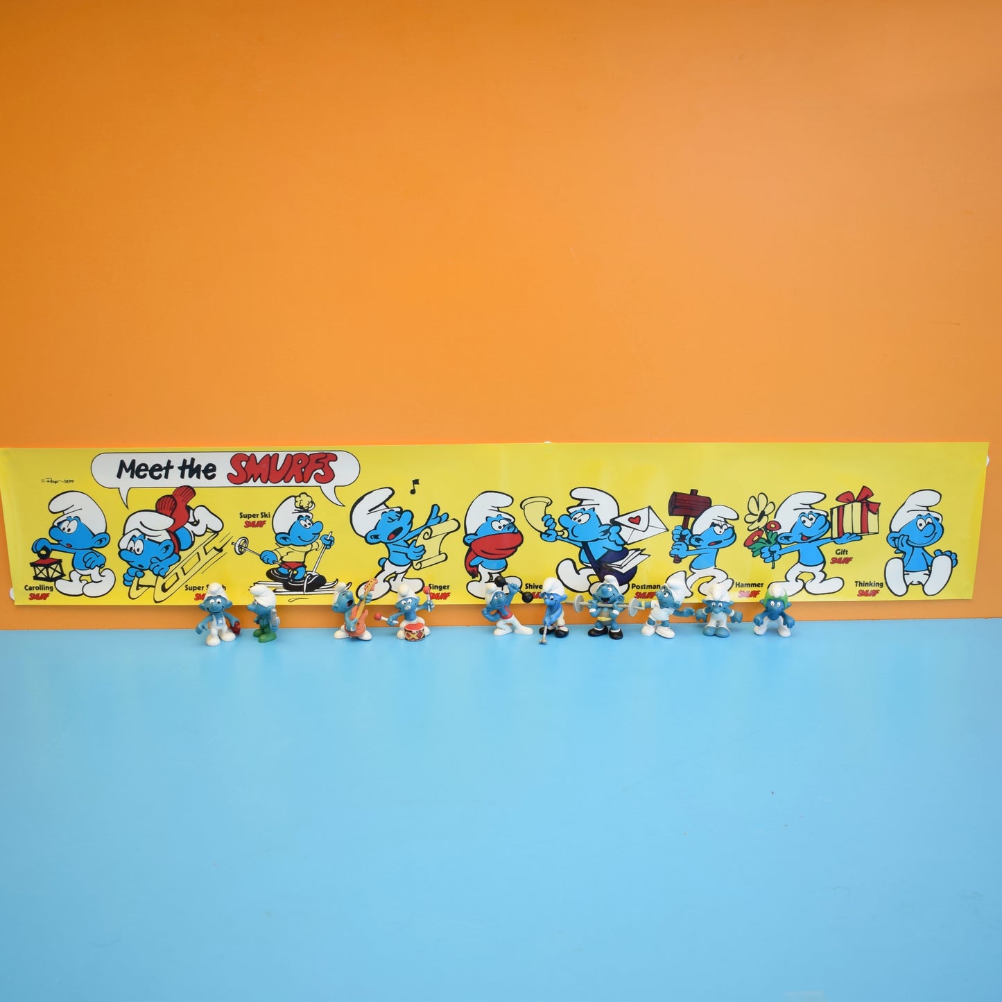 Vintage 1970s Meet The Smurfs Posters/ Figures