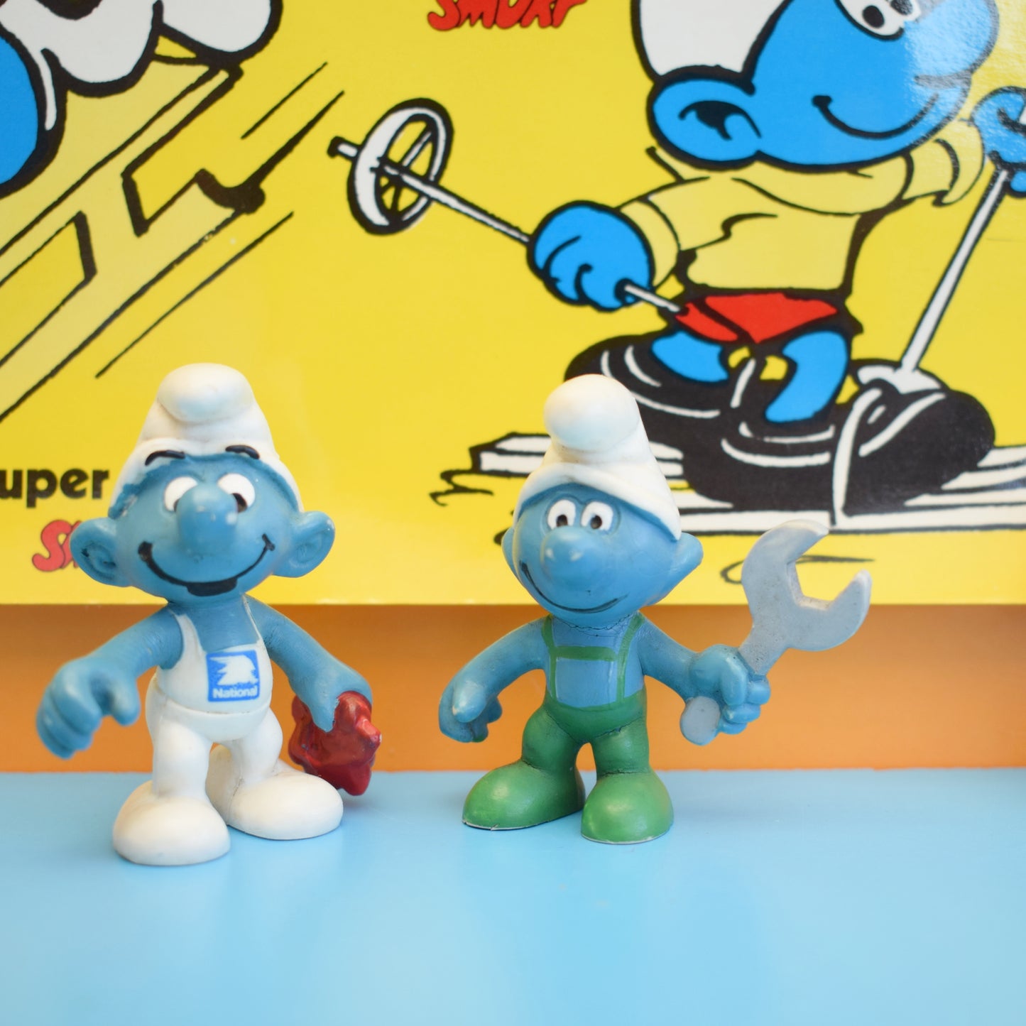 Vintage 1970s Meet The Smurfs Posters/ Figures