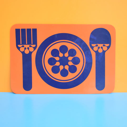 Vintage 1970s Wipe Clean Kids Placemat / Craft Mat by Pineapple Retro